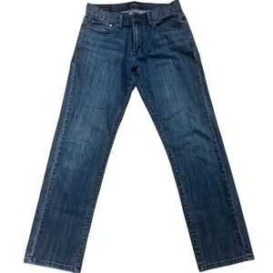 Lucky Brand Men’s Straight Jeans in Dark Blue Denim.wj1026